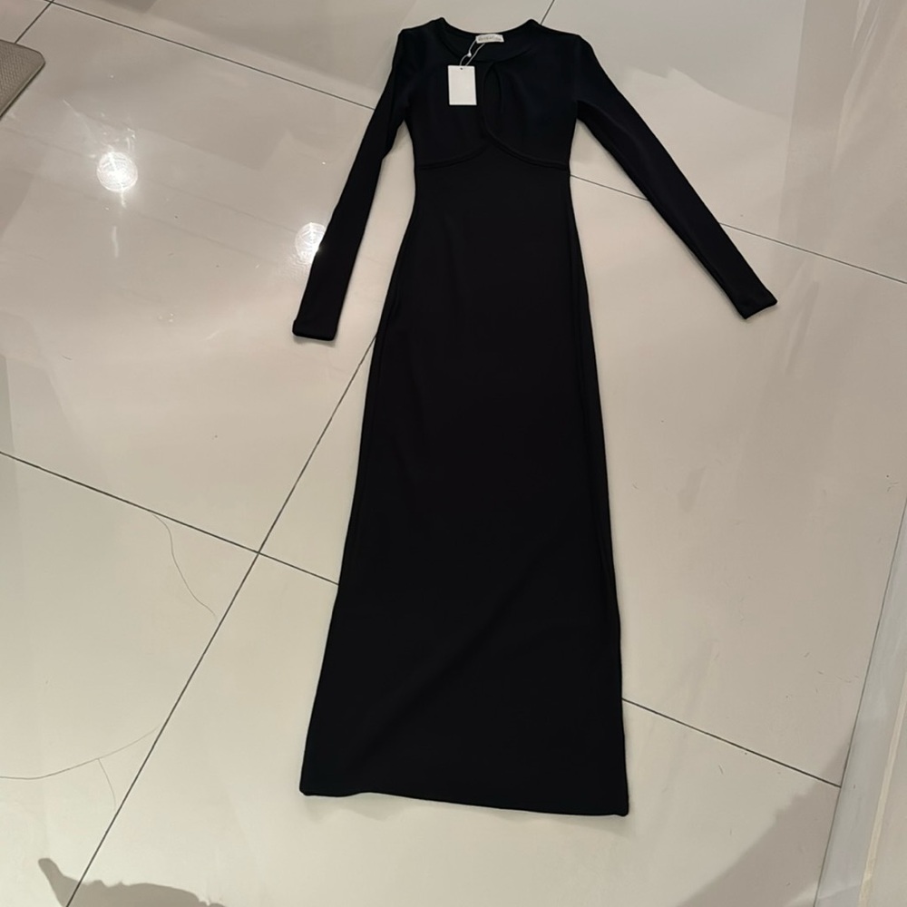 Kookai Australia ribbed keyhole dress.
